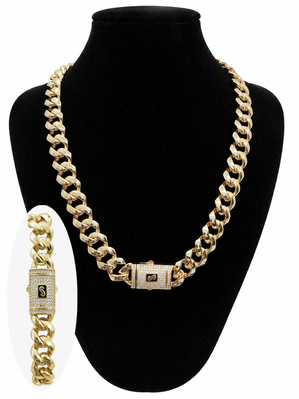 Set choker Premium 14K – Choker 18" + Guillo 8" (14 mm)