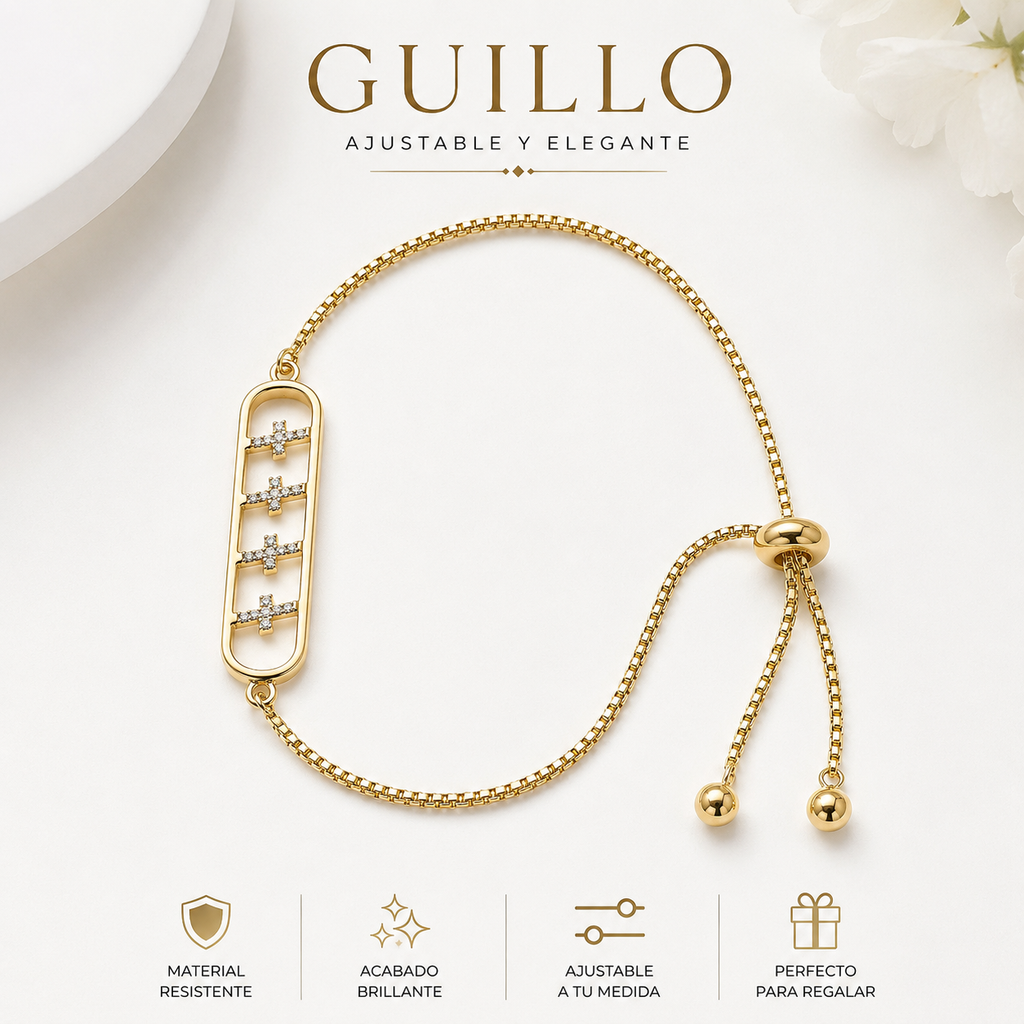 ✨ Pulsera Ajustable Cruz de Luz