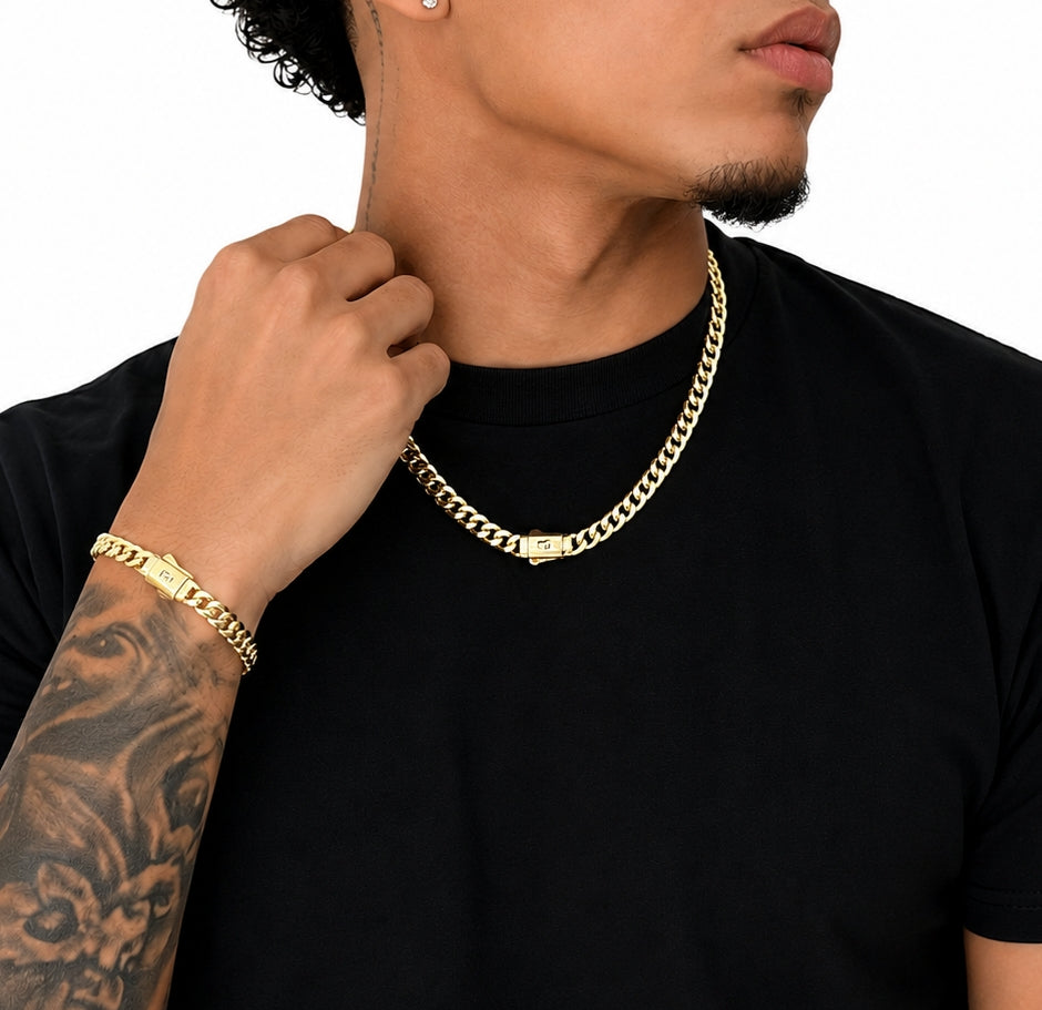 ✨ Set Imperial Gold – Choker + Guillo para Caballero