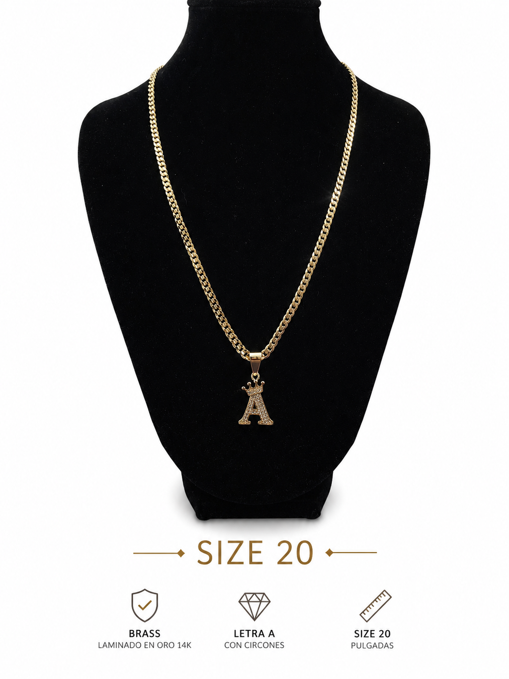 Cadena Inicial A - size  20"