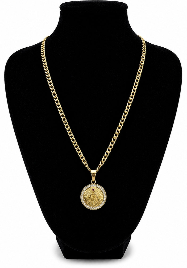 Cadena Medalla Masónica Imperial 20"
