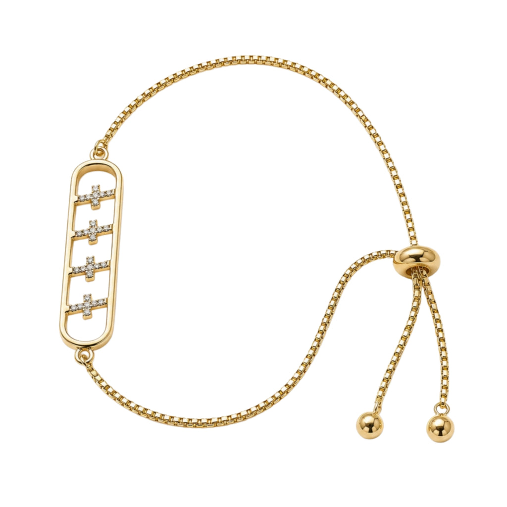 ✨ Pulsera Ajustable Cruz de Luz