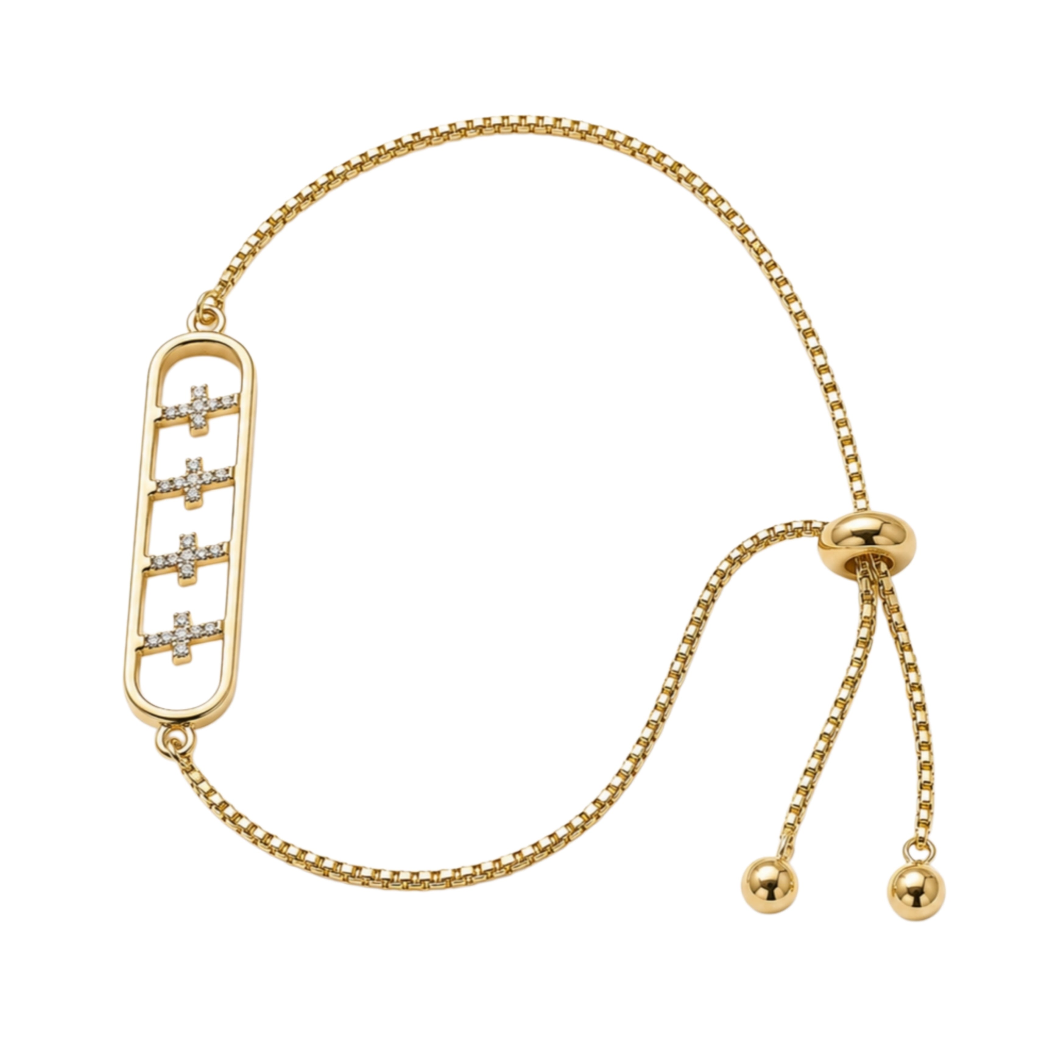✨ Pulsera Ajustable Cruz de Luz