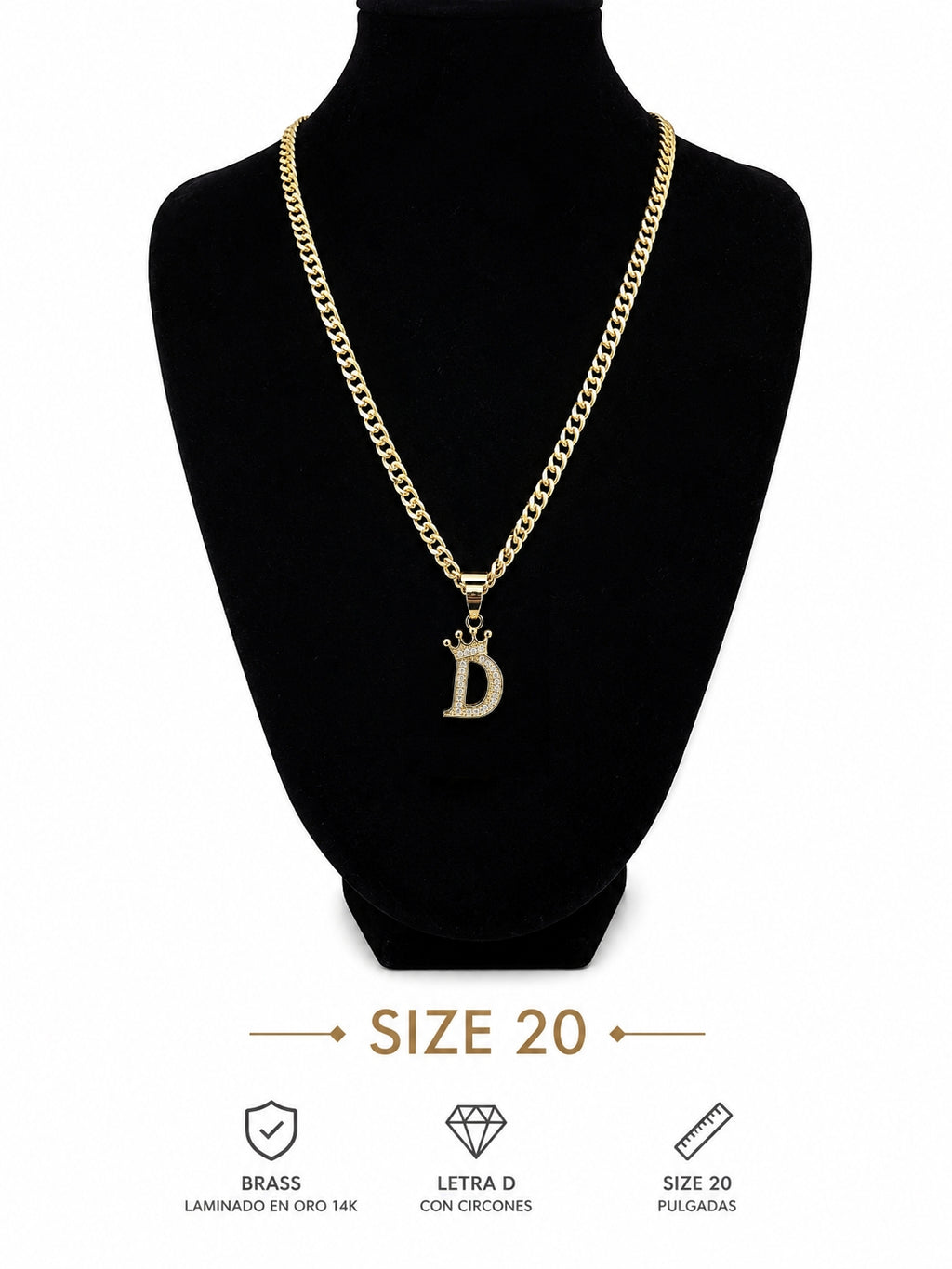 Cadena con Inicial D-size 20"