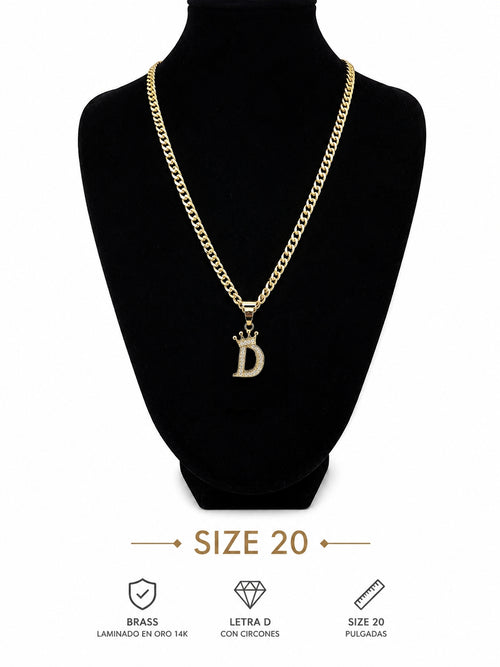 Cadena con Inicial D-size 20"