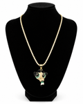 Cadena Moon Ice Bellota | Brass Laminado en Oro 14K para Dama