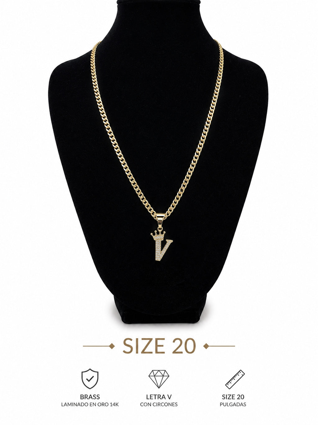 Cadena Inicial V size  20"