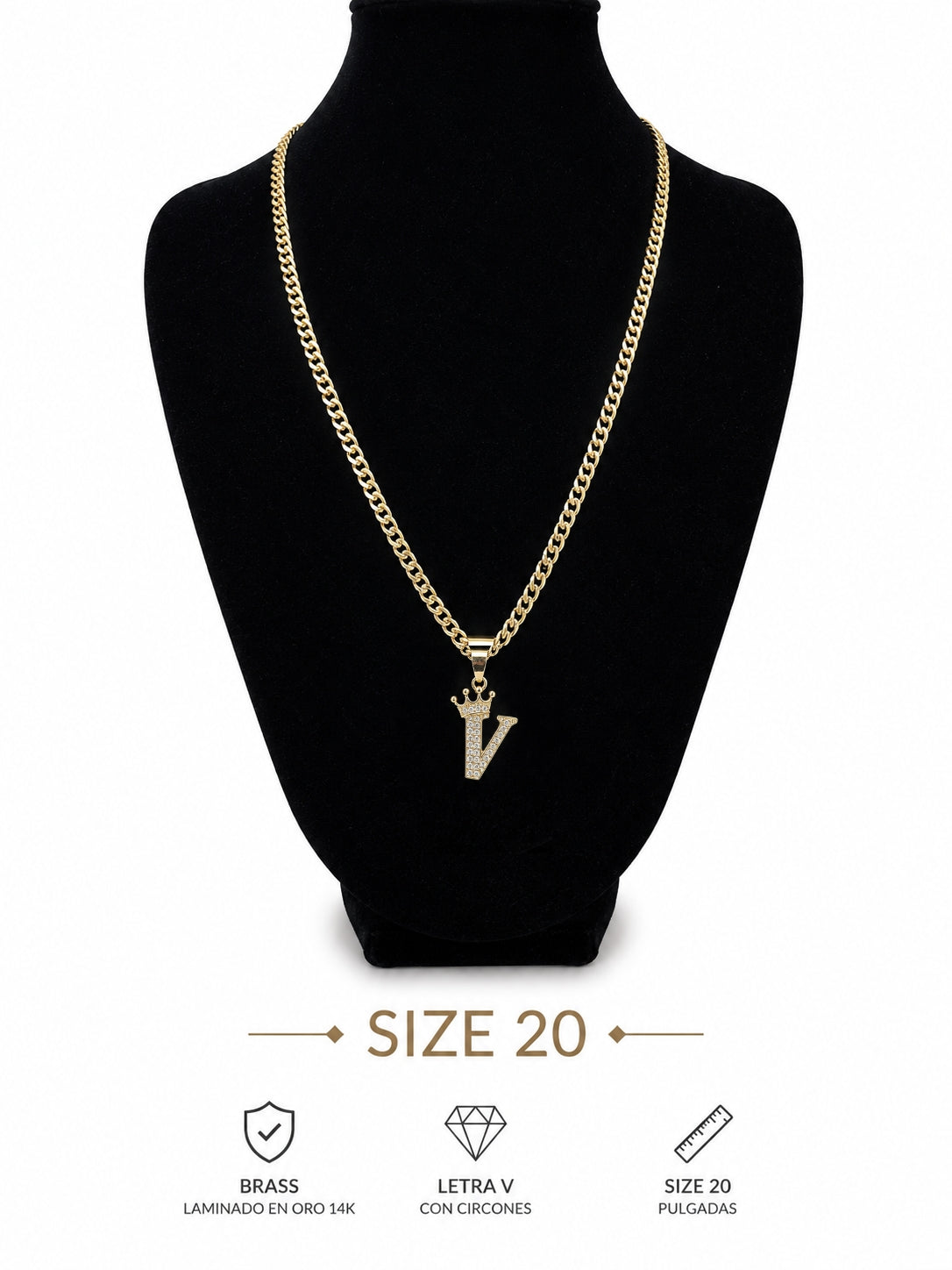 Cadena Inicial V size  20"